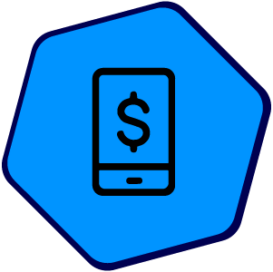 ilustrao de hexagono com celular e cifro