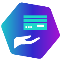 ilustração de mão segurando cartão