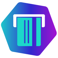 ilustração de cartão inserido em máquina para saque de dinheiro